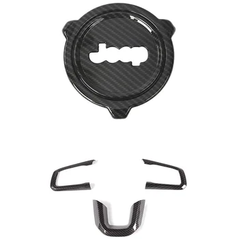 

Carbon Fiber ABS Sticker for Jeep Wrangler JL JLU Sahara Rubicon 2018+ Steering Wheel Decal