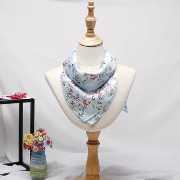 

Silk scarf woman 2020 new cloud-printed satin imitation silk plum flower print small square scarf professional scarf headscarf