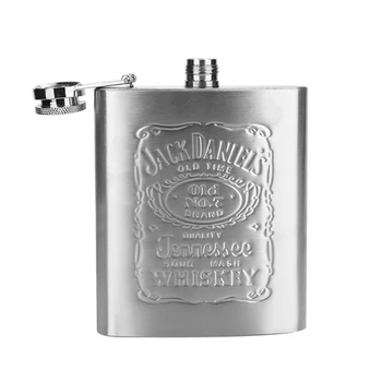 

Stainless Steel hip flask Portable 7 oz Pocket Engraved Wine Drink Pot Alcohol Whiskey Vodka flagon