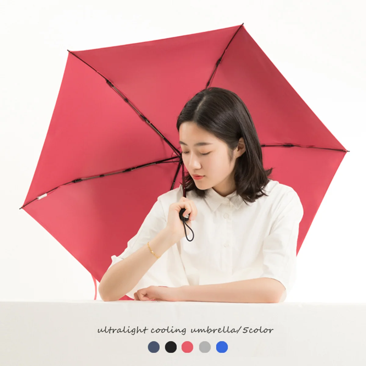 Анти Солнечный зонт с защитой от ультрафиолета дождя женский ультра-светильник 6 ребер складной зонт 160 г портативный дорожный Зонтик Ветрозащитный Зонтик для девочек UPF50