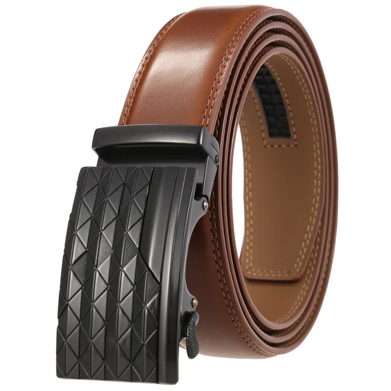 CETIRI Men's formal wear fashion belt suede leather with metal automatic buckle to make excellent top belt webbing belt Belts