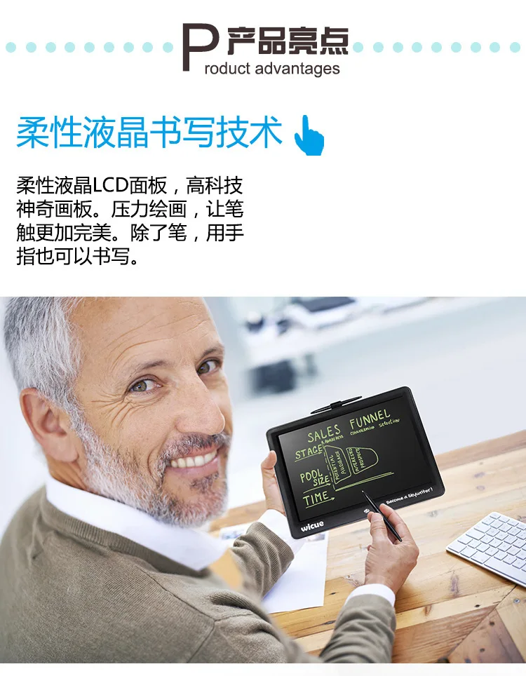 Экран с высоким дисплеем wei cool Wicue15-Inch почерк доска детская окрашенная доска для письма электронный ЖК-дигитайзер маленький