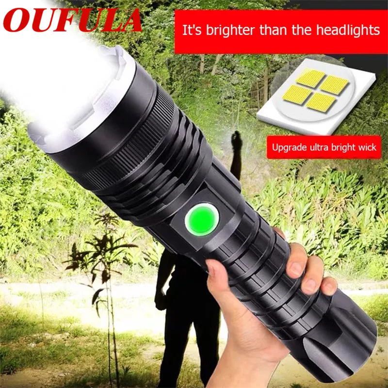 

WPD Flashlight P50 Hard Light USB Charging Waterproof Long-Range Zoom