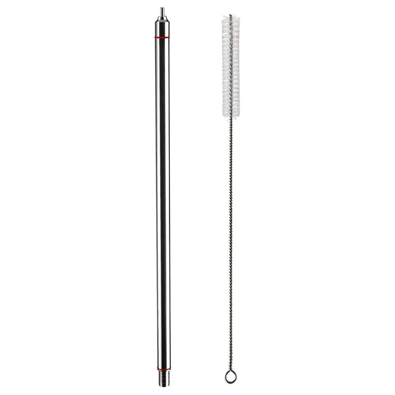 

13.7 Inch Length Food Grade Stainless Steel Spring Loaded Beer Bottle Filler With 13.7 Inch Nylon Cleaning Brush Home Brewing