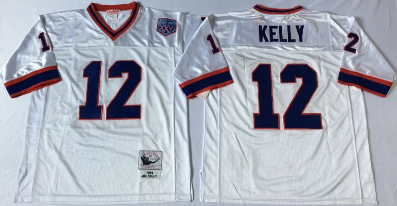 Stitiched, Buffalo, Jim Kelly, Cam Thomas, Брюс Смит, Andre Reed, возврат для мужчин Джерси - Цвет: Цвет: желтый