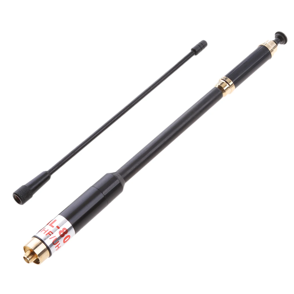 

Dual Band (144/430mh) Sma-f High Gain Retractable / Telescopic Foldable Antenna for Kenwood Baofeng Puxing Walkie Talkies