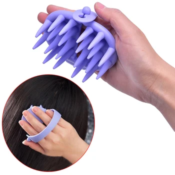 

Hangable Scalp Massage Soft Comb Durable Wide Tooth Comb Household Cleaning Scalp Massage Comb Random Color