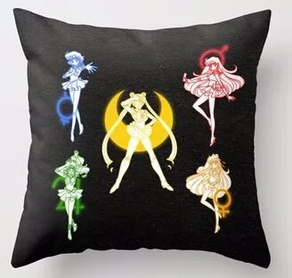 

Luxury Printing Fashion Stylish Cartoon Sailor Scouts Sailor Moon Anime Manga Zippered Square Pillowcase Nice Girly Gift