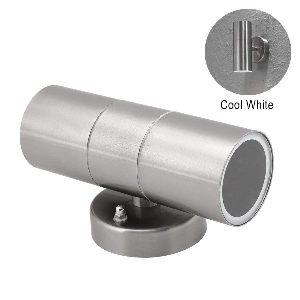 

Led Garden Corridor Modern Wall Light Pathway Up Down Villa Stainless Steel Double Head Yard Decoration Lawn Outdoor Waterproof