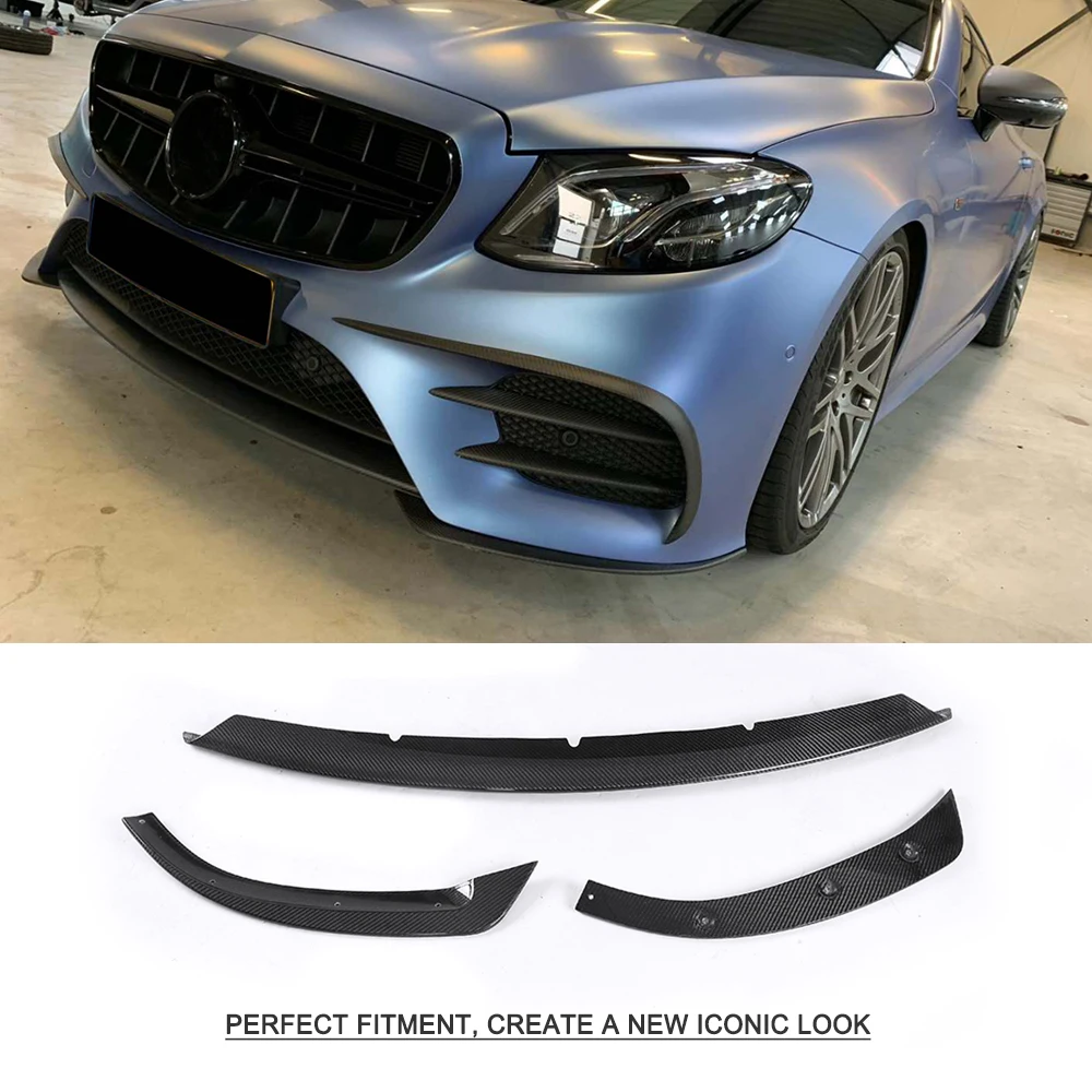 Углеродное волокно/FRP передний бампер губы разветвители спойлер для Mercedes-Benz E класс C238 E200 E300 E400 E500 Спорт 2 двери