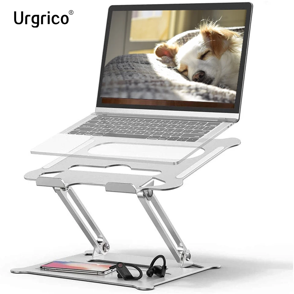 Urgrico Supporto Per Laptop Pieghevole In Alluminio Per Tablet Supporto Per Notebook Supporto Per Laptop Regolabile Per Macbook Hp Dell 15.6 "Notebook