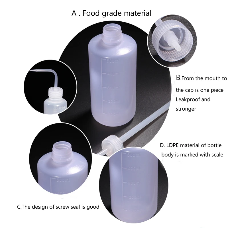 10 шт./упак. 250 мл прозрачная пластиковая выдувная бутылка для мытья татуировок соковыжималка лабораторная измеряемость бутылка
