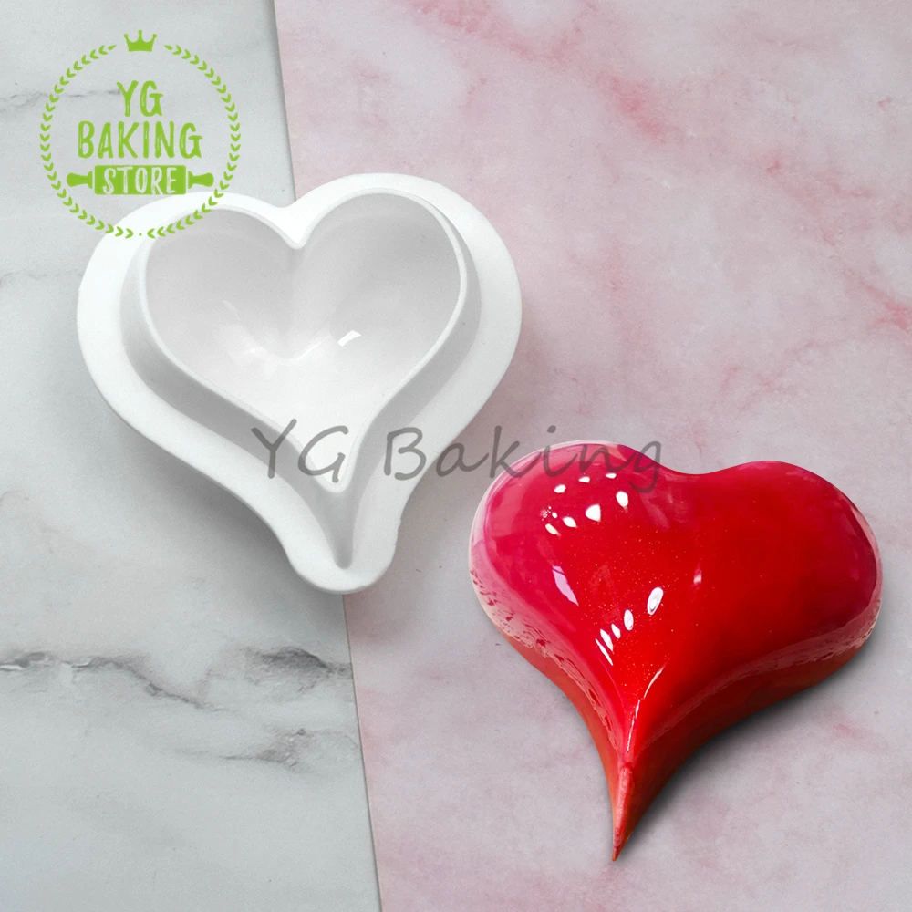 Icinginks Large 3D Heart Diamond Shape Cake, fondant, chocolate baking  Silicone Mold Mousse - Breakable Heart