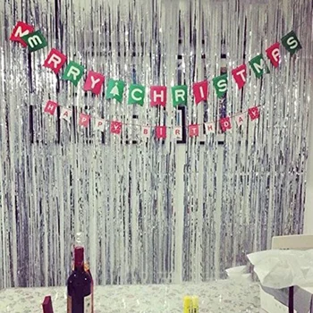 

8 Pack Foil Curtains Fringe Curtains Tinsel Backdrop Metallic Curtains for Birthday Wedding Party Photo Booth Decorations (Silve