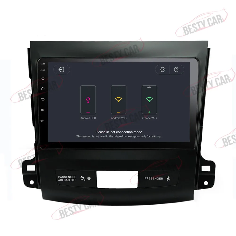 Perfect 10.1" Android 9.0 Car Multimedia Player Stereo Radio GPS Navigation for Mitsubishi Outlander XL 2005-2014 Head Unit 2.5D+IPS 4