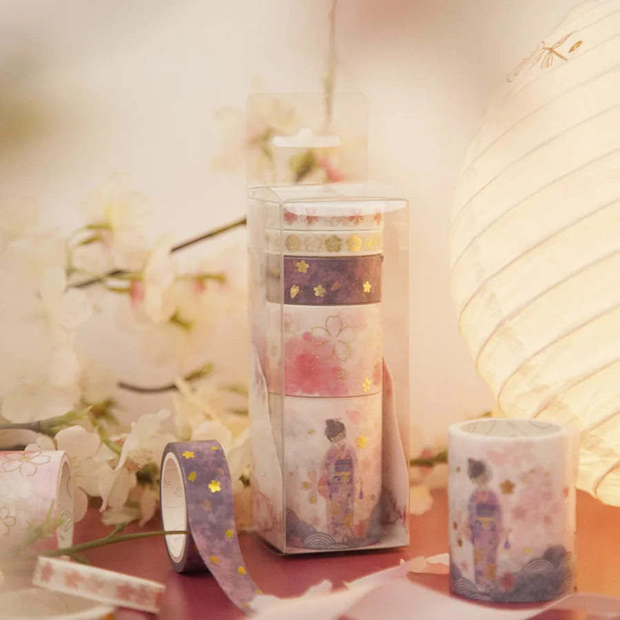 1 Набор DIY японская бумага декоративная клейкая лента мультфильм Мартовская вишня Серия васи лента/маскирующая Лента наклейки