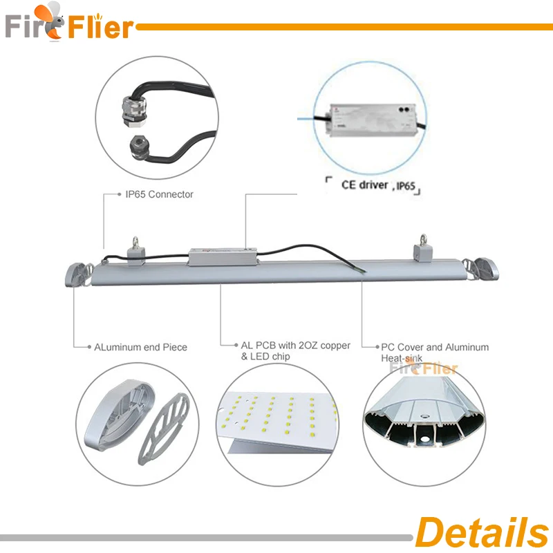 Slim Led Batten Linear Industrial Light Details