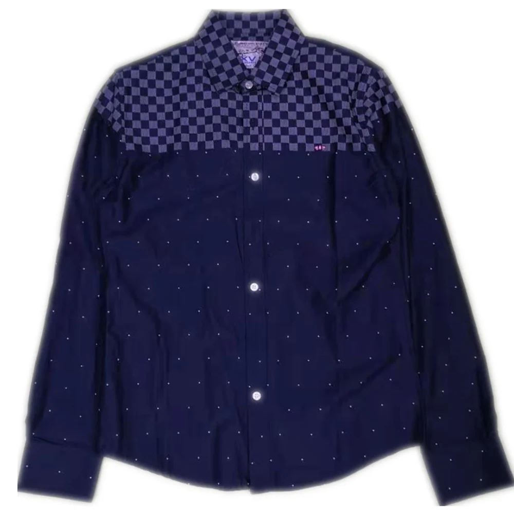 Рубашка с вышивкой, camisa masculina, мужские рубашки с длинным рукавом, хлопок, Social hombre eden park faconnable Сорочки мужские