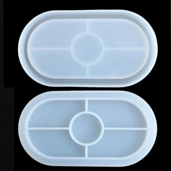 

1Pcs Mirror Oval Coaster Crystal Resin Epoxy Mold DIY Resin Crafts Plaster Mold DIY Resin Crafts Gift Supplies