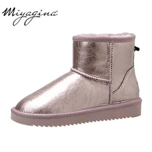 Г., новые модные зимние сапоги из натуральной воловьей кожи классические женские сапоги с натуральным мехом в австралийском стиле теплая зимняя обувь для женщин