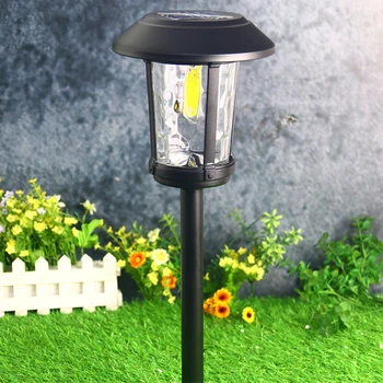 

Solar Lights Pathway Outdoor Garden Path Glass Waterproof Wireless Sun Powered Landscape Lighting Garden Light LSS556