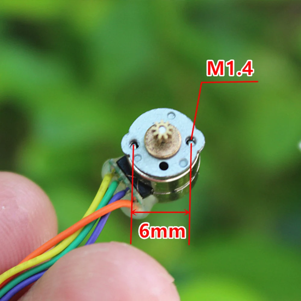 A Set Micro Mini 8mm Stepper Motor Small Electric 2-phase 4-wire Stepper Motor Precision with Copper Gear Connecting Wire stepper motor