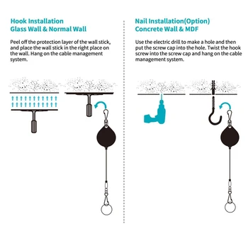 

VR Cable Management System Hook Screw for HTC Vive/Oculus Rift/PSVR/Samsung Odyssey Ceiling Pulley System VR Glass Accessories