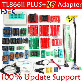 

Original TL866II Plus Universal Minipro Bios Programmer+ 37 Items With NAND Adapters TL866 PIC Bios High Speed USB Programmer