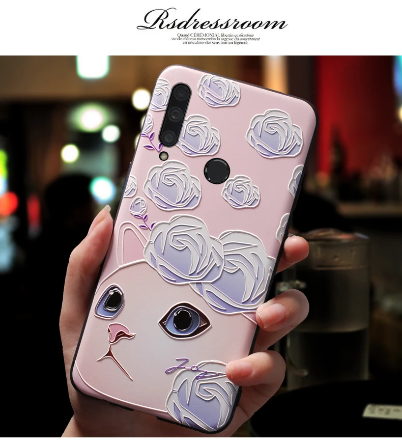 Enjoy10plus enjoy9plus граффити мультфильм сова кролик Бегемот, Лев слон картина маслом рельефный чехол для huawei enjoy 10 plus 9plus