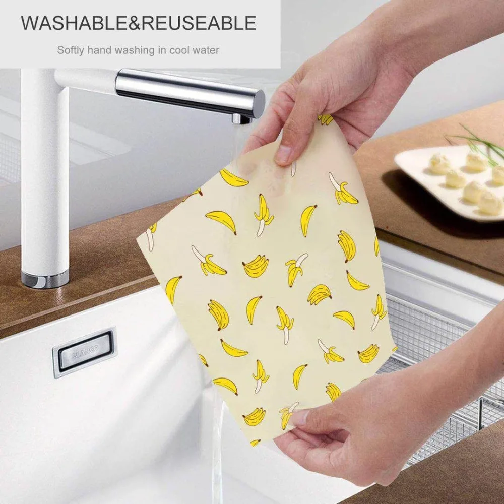 Beeswax Food Wrap Reusable Silicone Wrap Seal Food Fresh Keeping Wrap Lid Cover Stretch Vacuum Food Wrap Beeswax Cloth