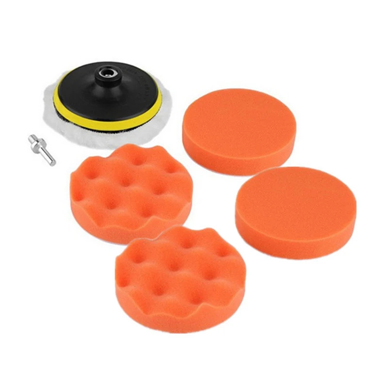 Conjunto de Ferramentas de Esponja de Depilação Polegada M10 Carro Enceramento Buffer Esponja Polimento Almofada Polidor Automática 9 Pçs 125mm 5 9 enceramento buffer esponja polimento almofada polidor conjunto