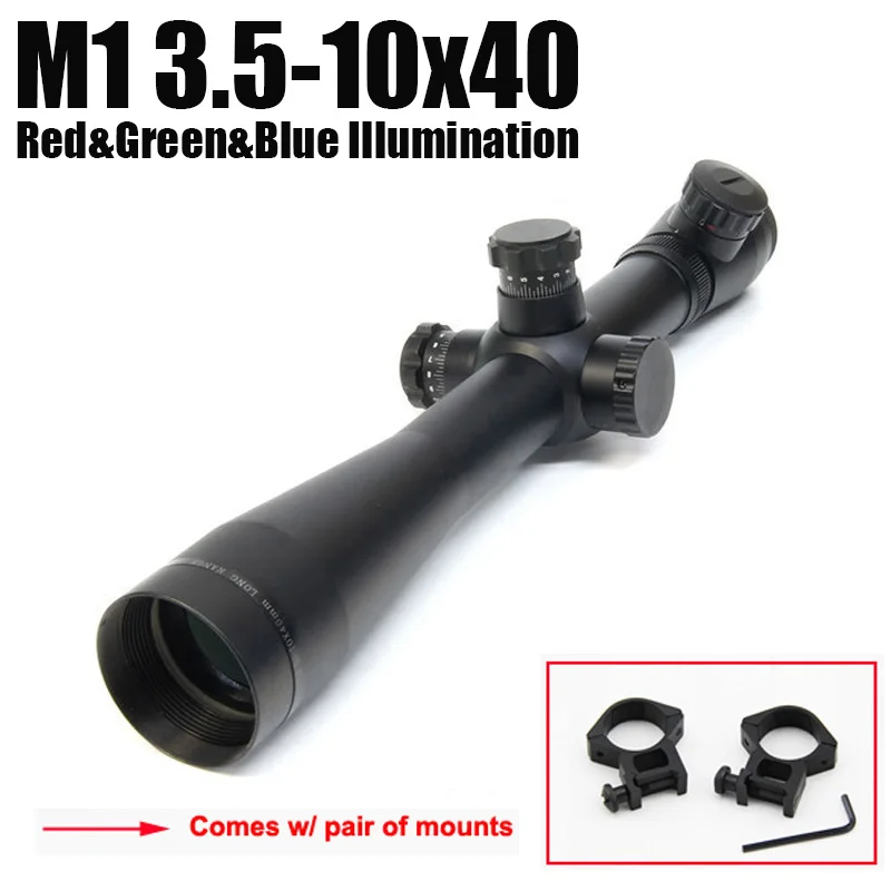 Тактический прицел для охотничьей винтовки M1 Тип 3 5-10x40 с подсветкой красный