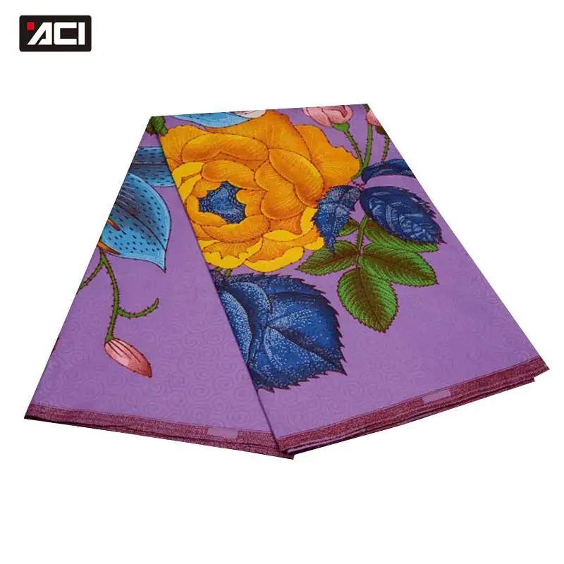 

ACI African Fabrics Guaranteed Wax Tissu Africain Java Prints Ankara Wax Fabric 6 Yards New Veritable Wax Block Prints Fabric