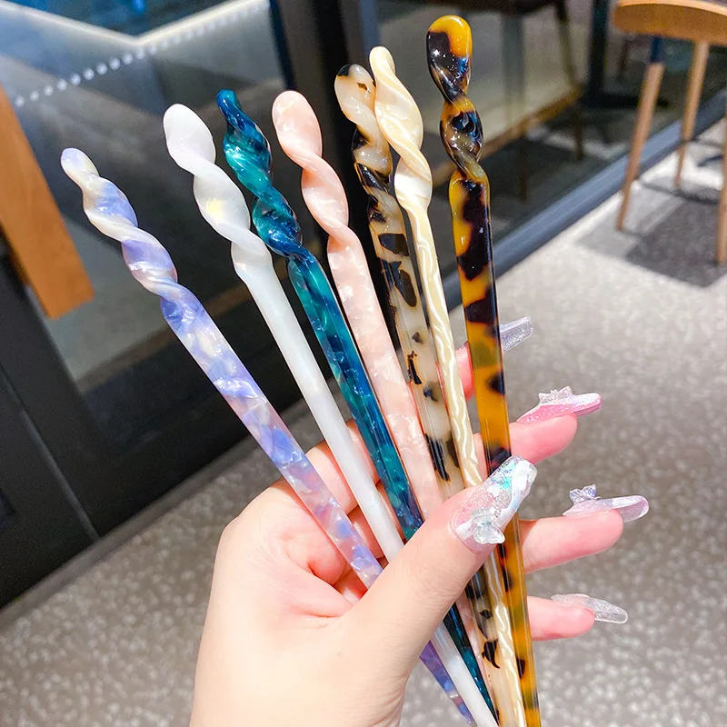 Chinese Style Hair Sticks Vintage Acetate Resin Chopstick Women Hairpins Hair Clip Pin Headwear Wedding Hair Jewelry Accessories - Hair Jewelry - AliExpress - Hair Care Products