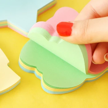

100pcs/set Colorful Memo Pad Heart Stars Leaf Sticky Notes Planner Stickers For Book Mark Office School Supplies Stationery