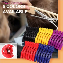 Fuarscs 6Pcs/Lot Plastic Hair Clip Hairdressing Clamps Claw Section Alligator Clips Barber For Salon Styling Hair Accessories Ha