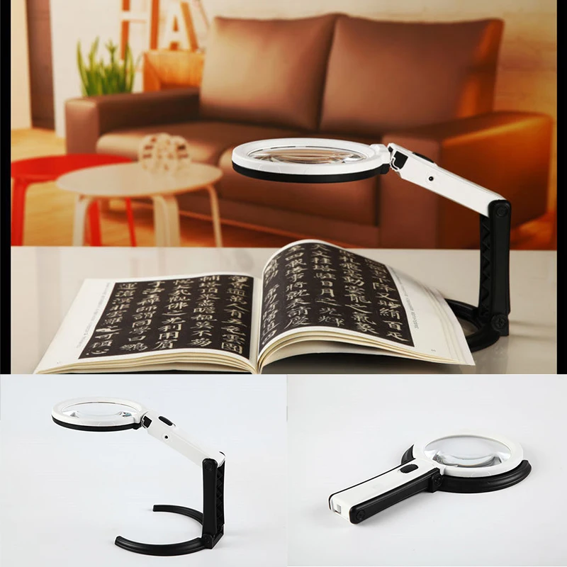 

3B-1A/1B /1C Magnifier with LED lamp sub-mirror table lamp 7006B magnifier LED Magnifying Glass Desktop 5X 10X Magnifier FS75RC