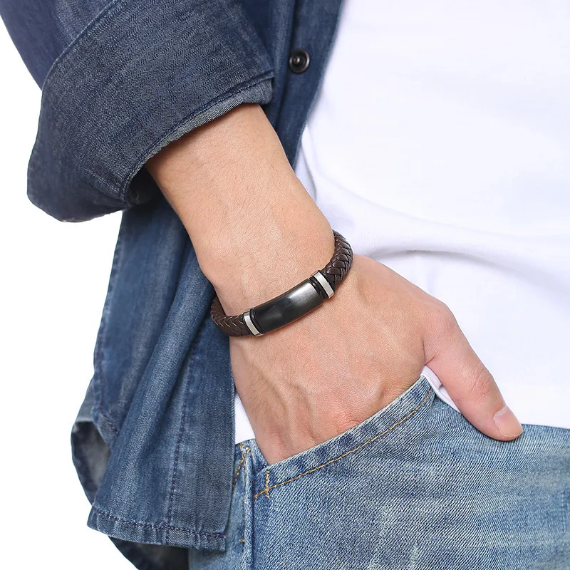 Vnox-Stylish-Men-s-Leather-Bracelets-with-Black-Stainless-Steel-ID-Bar-Custom-Personalized-Service-Jewelry (2)