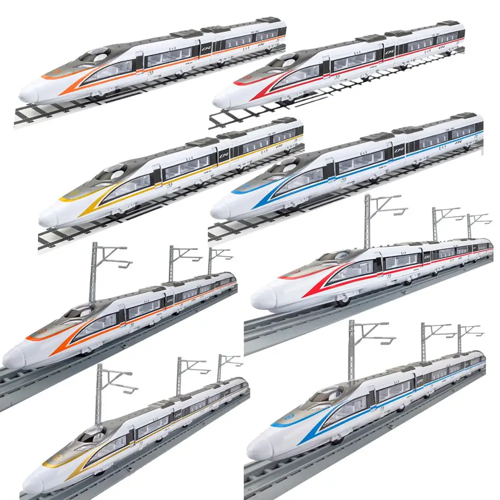 1: 87 Commuter набор игрушек-поезд из сплава высокоскоростная железная Игрушечная машина мальчик метро вытяжной автомобиль поезд метро светильник Модель рельса для детей Подарки