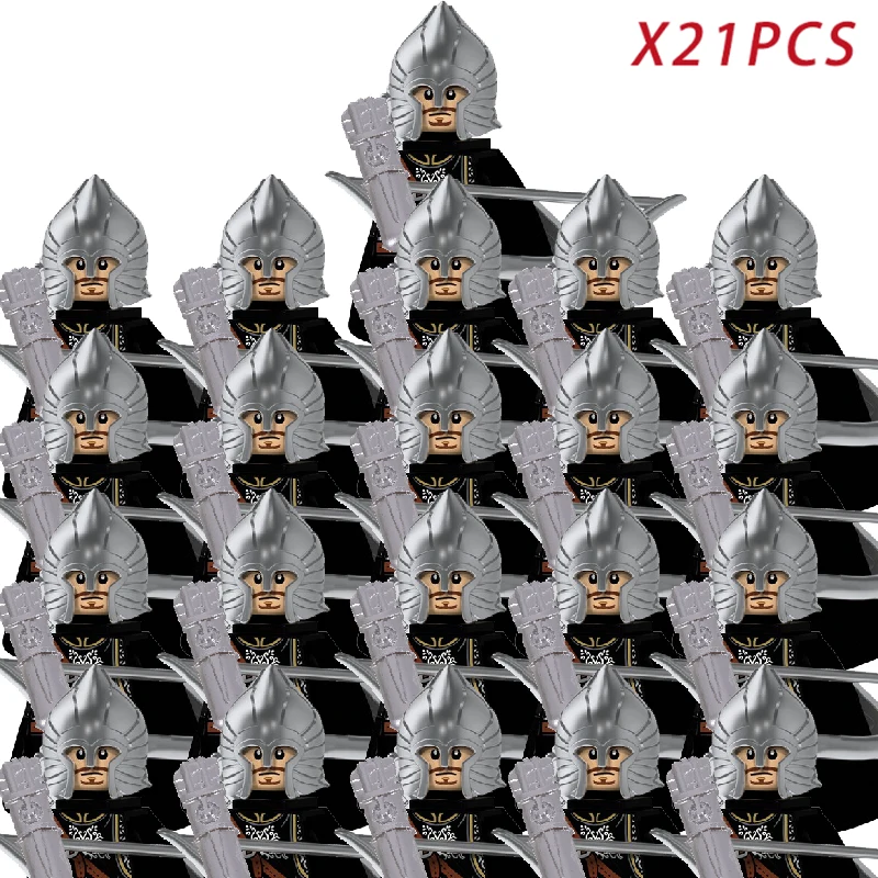 Medieval Fantasy Dwarf Warrior Leader Building Blocks Set