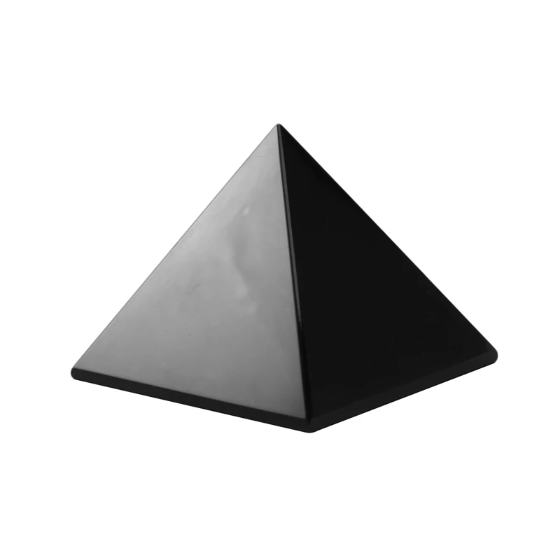 50Mm Natural Obsidian Quartz Crystals Pyramid Healing Crystal For Crafts Lustrous Surface Stones And Decoration | Дом и сад