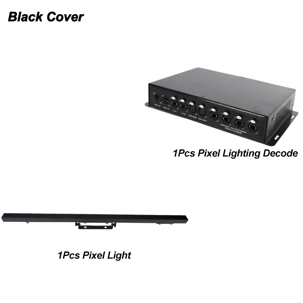 1pcs Black cover NEW Music DJ Effect Light 40x0.5W LED Pixel Strip Light And Pixel Lighting Decode DMX512 Control For Disco Party Stage Lights - Цвет: 1pcs Black cover