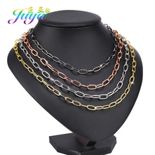 Juya DIY Pendant Choker Necklace Making Mesh Chains For Handmade Carabiner Screw Clasps Punk Jewelry Making Components Supplies