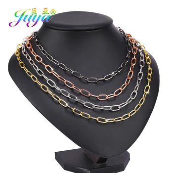 

Juya DIY Pendant Choker Necklace Making Mesh Chains For Handmade Carabiner Screw Clasps Punk Jewelry Making Components Supplies