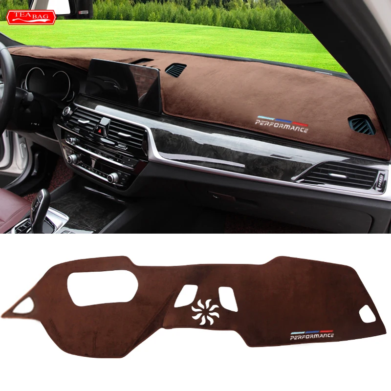 Flannel Car Dashboard Cover Mat Anti-slide Pad Dashmat Sun Shade Dash Board Carpet For BMW 5 Series G30 G31 G38 Accessories | Автомобили и