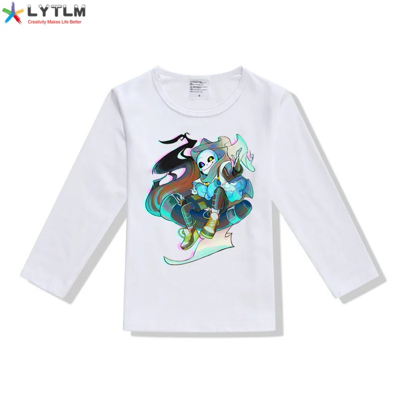 LYTLM/одежда на Хэллоуин для маленьких мальчиков футболки для мальчиков детская футболка Размер 10 костюм с длинными рукавами для девочек Модальные футболки для больших девочек - Цвет: CX White