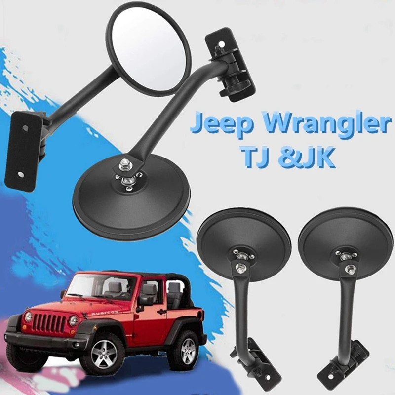 Зеркала без дверей прямоугольные зеркала для Jeep Wrangler боковые зеркала быстросъемные зеркала для Jeep Tj Jk-Jku Cj Jl