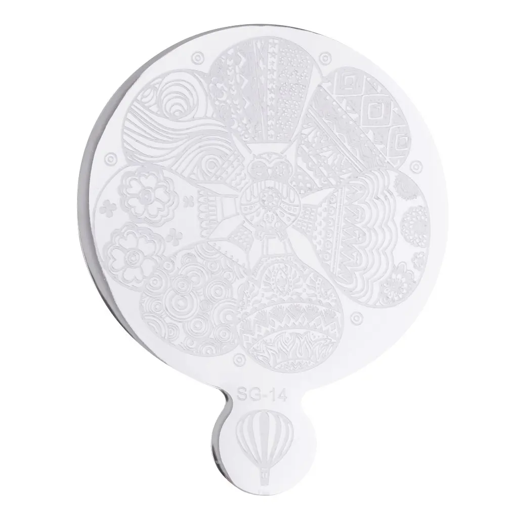 Дизайн ногтей печать пластины изображения штамповки маникюр шаблон с ручкой