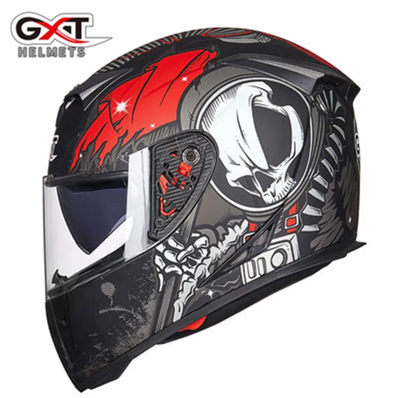 Мото шлем Capacete, Мото шлем GXT 158 Полнолицевой шлем гоночный мотоциклетный шлем с двойными линзами шлем для мотокросса/20 цветов - Цвет: Design 2