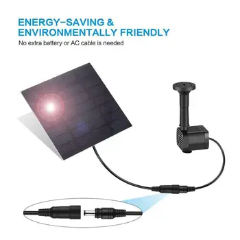 

7V 1.5W Solar Garden Fountain Pump Solar Water Fountains Waterfalls Power Solar Bird Fountain Watering Pump Birdbath fontaine